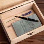 Coffret en bois personnalisé avec texte Voyage Lune de miel Aventure Cadeau pour Famille Ami
