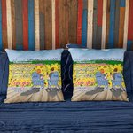 Personalisierte Love You Longer Flower Garden Naturlandschaft Dekokissenbezug Valentinstag Geschenk Schlafzimmer Dekor