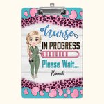 Personalised Cartoon Nurse Character Portable Clipboard with Name Nurse Week Appreciation Gift for for Nurse Medical Student