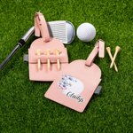Portaborse da golf in pelle regolabile con nome, regalo di compleanno per gli amanti del golf.