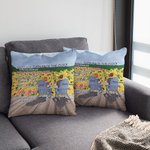 Personalisierte Love You Longer Flower Garden Naturlandschaft Dekokissenbezug Valentinstag Geschenk Schlafzimmer Dekor