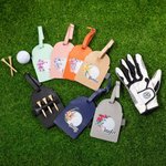 Portaborse da golf in pelle regolabile con nome, regalo di compleanno per gli amanti del golf.