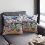 Personalisiertes Liebesgedicht, natürliche Landschaft, Schneeberg, Überwurf, Kissenbezug, Jahrestagsgeschenk für Wohnzimmer