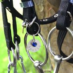Personalised Horse Saddle and Bridle Aluminum Charm with Engraved Name and Gemstone Lightweight Horse Riding Accessories Gift for Horse Lovers