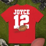 Personalized Multicolour Football Basketball 100% Cotton Unisex Kid Adult T-Shirt with Name and Number Birthday Sport Accessories Gift for Sport Lovers