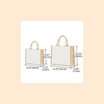 Personalised Cute Cartoon Teacher Dalmatian Dots Jute Tote Bag with Name Back to School Appreciation Gift for Teacher