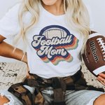 Maglietta personalizzata a tema sportivo Retro Football con nome e numero Costume per il giorno della partita Regalo di compleanno per la mamma calciatrice