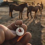 Personalised Horse Saddle and Bridle Aluminum Charm with Engraved Name and Gemstone Lightweight Horse Riding Accessories Gift for Horse Lovers