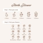 Personalised Retro Birth Flower Bouquet Oval Pendant Necklace Dainty Engraved Jewellery Birthday Anniversary Mother's Day Gift for Women