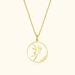 Personalised Dainty Fairy Minimalist Name Necklace Birthday Encouragement Gift for Peter Pan Lover Girl Women