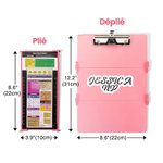 Porte-Bloc Pliable Édition Infirmière Personnalisée avec Nom et Texte Cadeau pour Infirmière Étudiant Personnel Médical