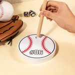 Personalizada de béisbol de fútbol Campeonato de madera apilada desmontable titular del anillo con el nombre grabado Número de regalo de cumpleaños pa