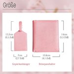 Personalisierter Leder Gepäckanhänger und Reisepasshalter mit Schatten Monogramm Passport Halter Reisebedarf Brautdusche Brautjungfer Urlaub Geschenk