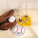 Personalizada de béisbol de fútbol Campeonato de madera apilada desmontable titular del anillo con el nombre grabado Número de regalo de cumpleaños pa