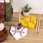 Personalizada de béisbol de fútbol Campeonato de madera apilada desmontable titular del anillo con el nombre grabado Número de regalo de cumpleaños pa