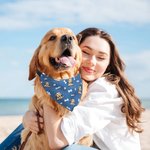 Personalised Multi-color Pet Portrait Reversible Bandana with Adjustable Buckle and Name Birthday Pet Wear Gift for Dog Cat Pet Lovers