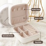 Personalised Portable Floral Cartoon Jewellery Box with Name Bridal Shower Wedding for Bride Bridesmaid