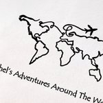 Personalised World Map Adventure Heart Airplane Route Canvas Makeup Bag with Name Travel Accessory Honeymoon Birthday Gift for Women Travel Lover