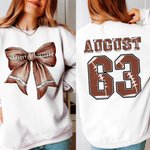 Sudadera con lazo coqueta de fútbol personalizada con número y nombre Regalo de cumpleaños el día del partido para los amantes del fútbol