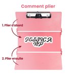 Porte-Bloc Pliable Édition Infirmière Personnalisée avec Nom et Texte Cadeau pour Infirmière Étudiant Personnel Médical