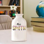 Personalized Colourful Pencil-inspired Fun Letter Ceramic Flower Vase Indoor Outdoor Decor Appreciation Back to School Gift for Teacher