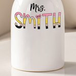 Personalized Colourful Pencil-inspired Fun Letter Ceramic Flower Vase Indoor Outdoor Decor Appreciation Back to School Gift for Teacher