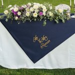 Personalized Embroidered Mr & Mrs Tablecloth with Name Table Decor Wedding  Gift for Bride Groom