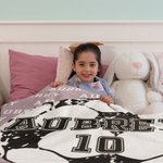 Personalized Basketball Football Baseball Soccer Sport Theme Soft Blanket with Number and Name Birthday Team Gift for Athletes Ball Sport Lovers