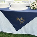 Personalized Embroidered Mr & Mrs Tablecloth with Name Table Decor Wedding  Gift for Bride Groom