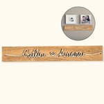 Personalized Wooden Love Sign Couple Names Plate Rustic Home Decoration Wedding Anniversary Valentine's Day for Couple