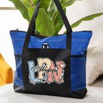 Borsa Tote grande personalizzata con elementi medici multicolore, con nome e titolo, regalo di compleanno per l'infermiere e il medico.