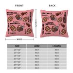 Personalized Football Helmet Design Throw Pillow Cover with Name and Number Home Decor Birthday Gift for Football Lover