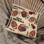 Personalized Football Helmet Design Throw Pillow Cover with Name and Number Home Decor Birthday Gift for Football Lover
