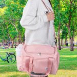 Personalized Multi-compartment Waterproof Weekend Bag with Shoulder Strap and Name Birthday Back to School Gift for Women