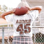 Sudadera con lazo coqueta de fútbol personalizada con número y nombre Regalo de cumpleaños el día del partido para los amantes del fútbol