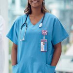 Personalized Walking HR Violation Glitter Retractable ID Badge Buddy Reel with Text Thank You Nurse Week Gift for Nurse Doctor Medical Staff