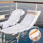 Personalized Multicolour Lounge Chair Cruise Towel Holder Anchor Band with Text Beach Travel Accessories Birthday Summer Vacation Gift for Tourists
