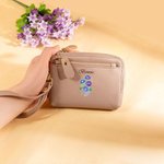 Portafoglio personalizzato con portachiavi e portachiavi, regalo di compleanno per le donne.