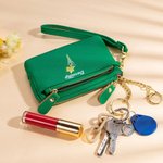 Portafoglio personalizzato con portachiavi e portachiavi, regalo di compleanno per le donne.