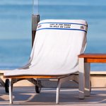 Personalized Multicolour Lounge Chair Cruise Towel Holder Anchor Band with Text Beach Travel Accessories Birthday Summer Vacation Gift for Tourists