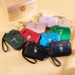 Portafoglio personalizzato con portachiavi e portachiavi, regalo di compleanno per le donne.