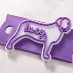 Gepersonaliseerde schattige 3D afgedrukte hond kat silhouet naam plaat Tumbler accessoires voor 20oz tot 64oz Stanley verjaardagscadeau voor dierenlie