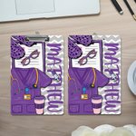 Personalized Multicolour Medical Elements Hanging Low Profile Clipboard with Name Graduation Appreciation Gift for Nurse Doctor Medical Student