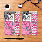 Personalized Multicolour Medical Elements Hanging Low Profile Clipboard with Name Graduation Appreciation Gift for Nurse Doctor Medical Student