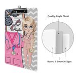 Personalized Cartoon Medical Tools Hanging Clipboard with Low Profile Clip Graduation Appreciation Gift for Nurse Doctor Medical Student