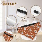 Personalized Multicolour Paw Print Bone Adjustable Pet Bandana with Photo and Name Birthday Party Costume Gift for Pet Lovers