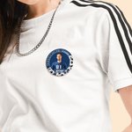 Personalised Soccer Basketball Baseball Sport Team Photo Pin Button Badges with Name Number Set of 5 Game Day Accessories Gift for Sport Mom Dad