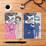 Personalized Cartoon Medical Tools Hanging Clipboard with Low Profile Clip Graduation Appreciation Gift for Nurse Doctor Medical Student