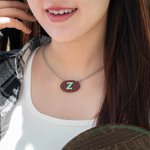 Personalised Country Western Double-sided Handmade Leather Necklace with Initial NFR Birthday Gift for Cowgirl Cowboy