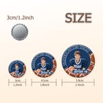 Personalised Soccer Basketball Baseball Sport Team Photo Pin Button Badges with Name Number Set of 5 Game Day Accessories Gift for Sport Mom Dad